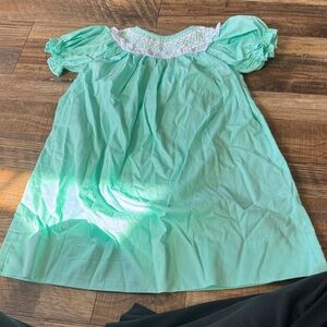 Mint Green Dress with Ruffled Sleeves